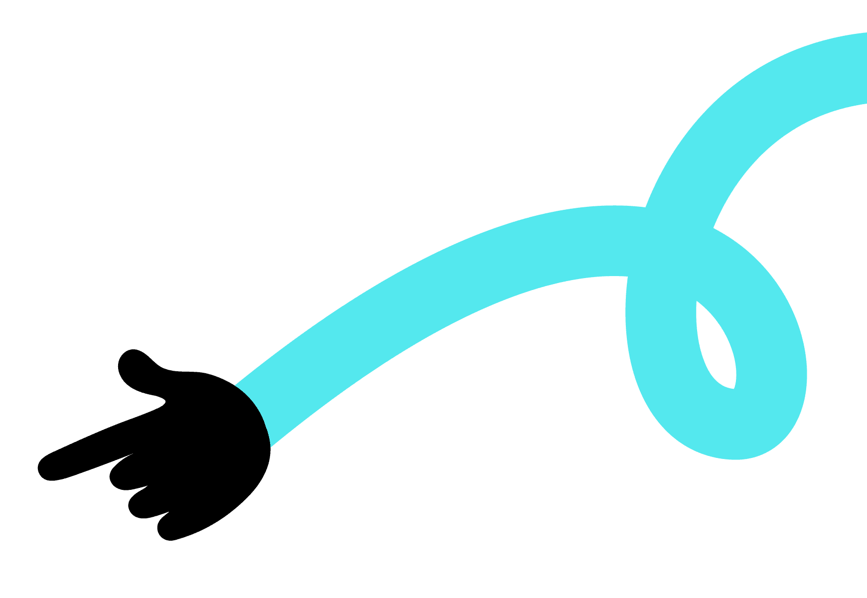Aqua pointing hand